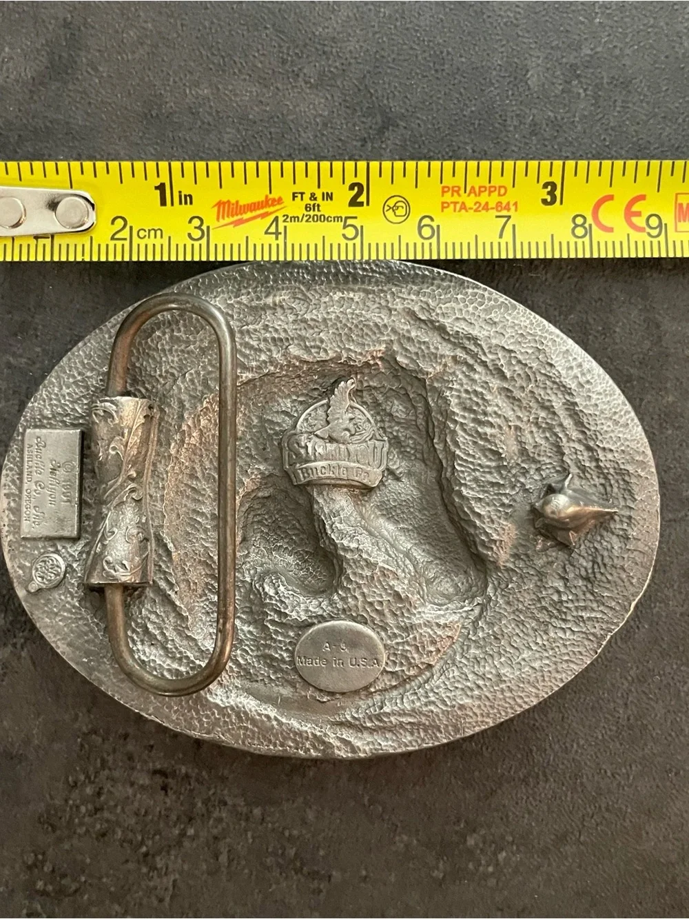Vintage rare 1991 horse belt buckle for men or women